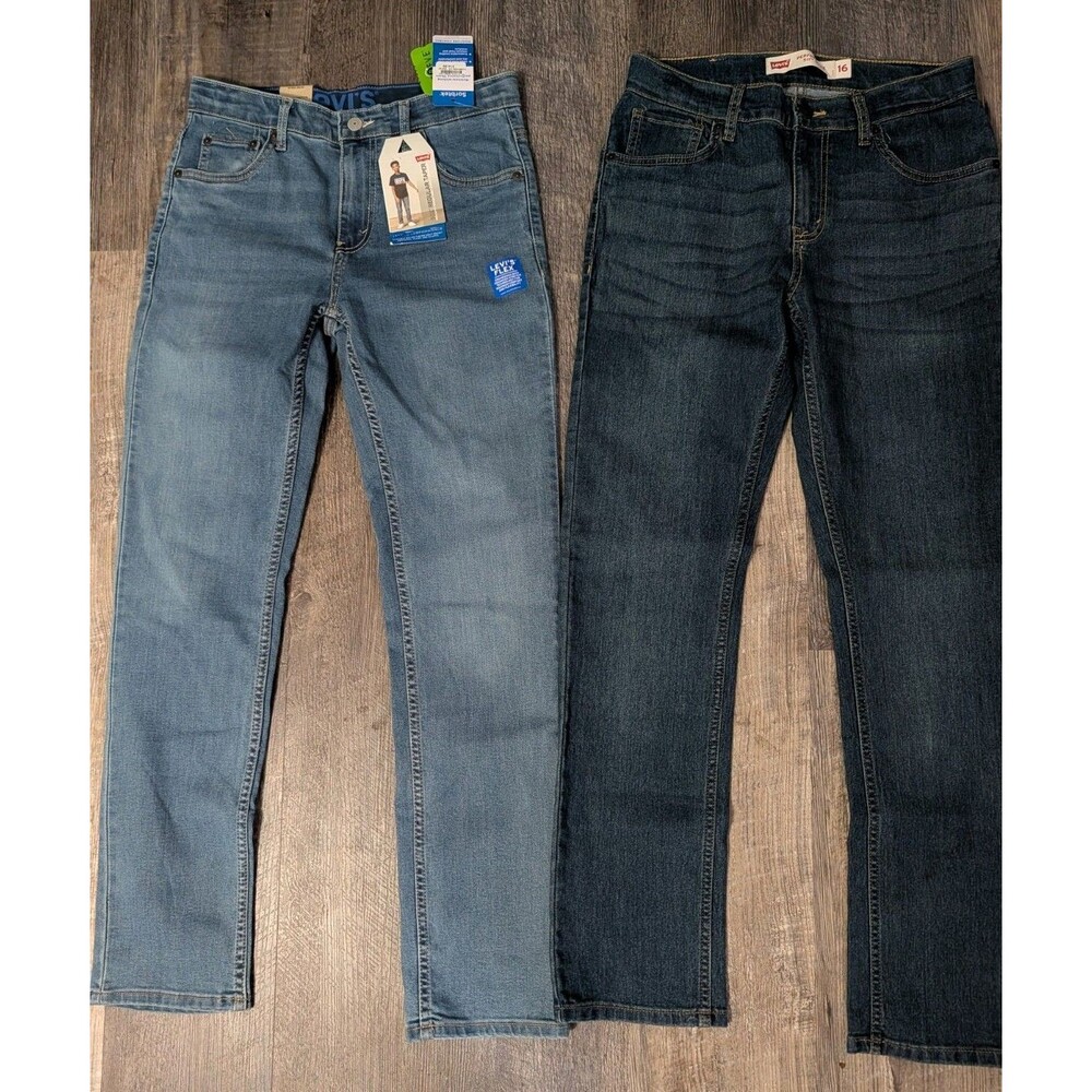 Lot of 2 Levi’s Boys Jeans Size 16 Regular 28x30 502 NWT and 511 Excellent